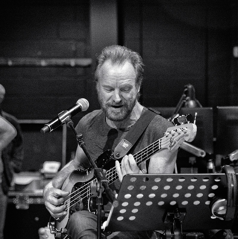 Sting plays and sings